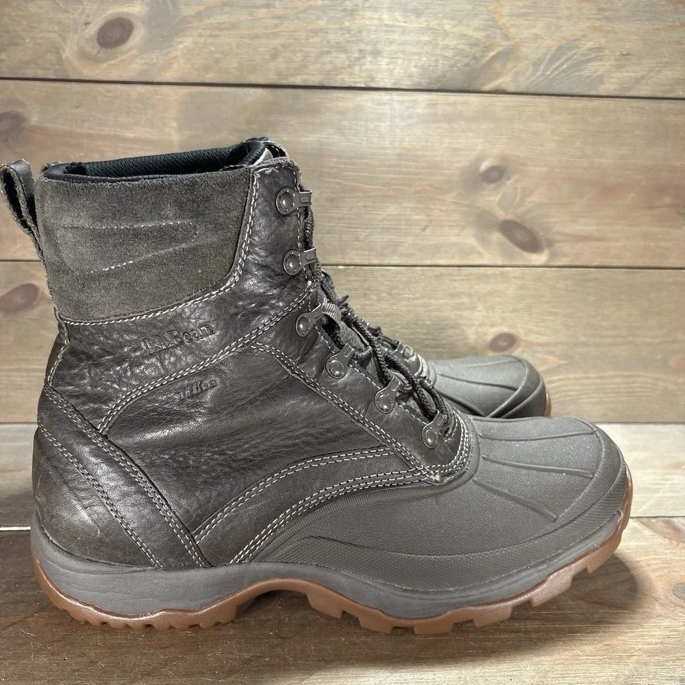 ll bean storm chaser 5 mens size 11.5 shoes brown leather waterproof boots
